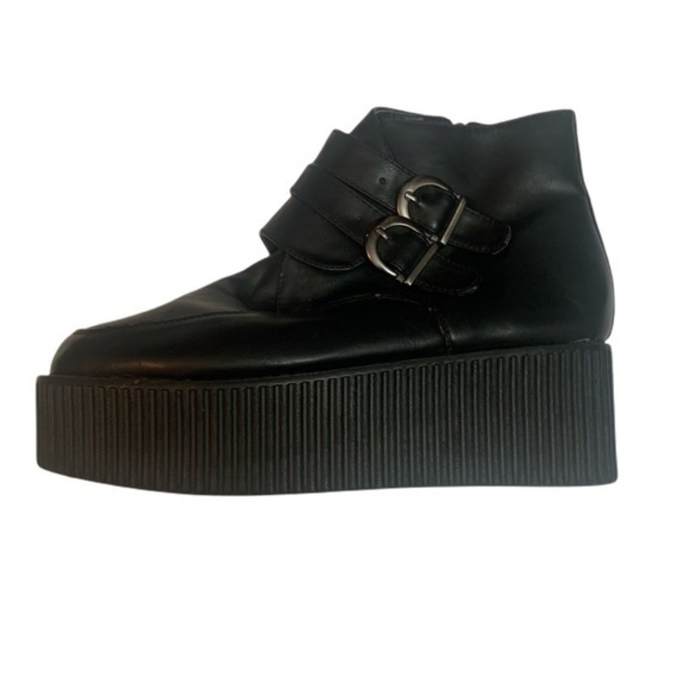 Bucco Capensis Meliora Rare Space Punk Black Platform Double Buckle Shoes